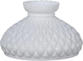 Student Diamond Quilted 10" with GOURE® Glass Pattern Shade Crimped Top Opal