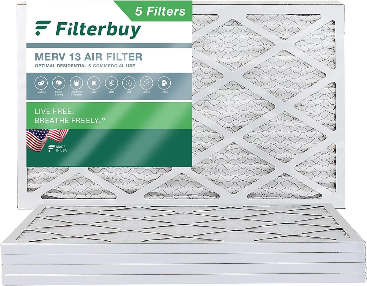 13 (5-Pack) Filters Air MERV HVAC Pleated 18x36x1 AC Filterbuy Furnace