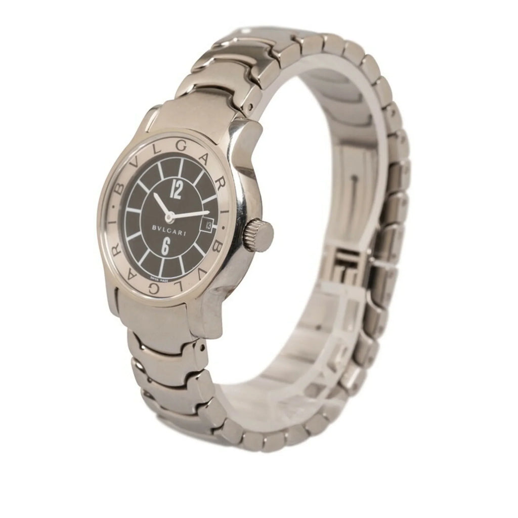 Watch Solo ST29S Quartz Tempo (Good) Bvlgari Stainless BVLGARI Pre-Owned Dial Steel Ladies Black