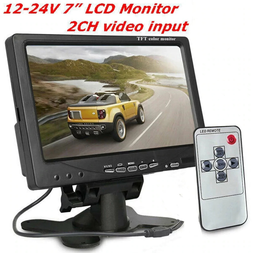 RV 18 12V/24V for parking TFT Monitor LED cable Truck Vision+32 reverse feet LCD Night Car IR 7inch with camera Bus Van Car system