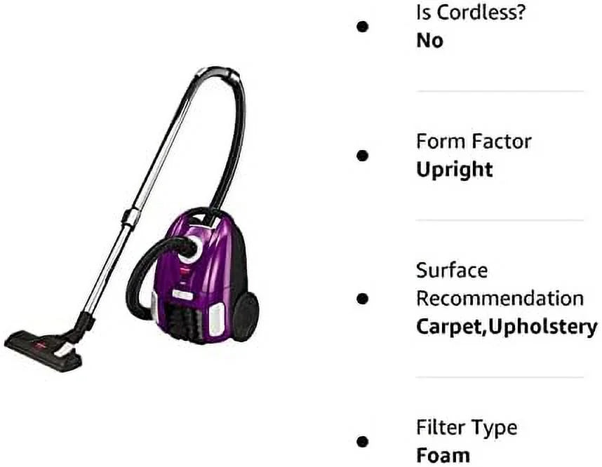 Long Lightweight Cleaner Rewind With Vacuum Telescoping Powerful Cord Nozzle, Extra Wand, Multi-Surface Suction & With Cord Power Cleaning Automatic Upright Canister