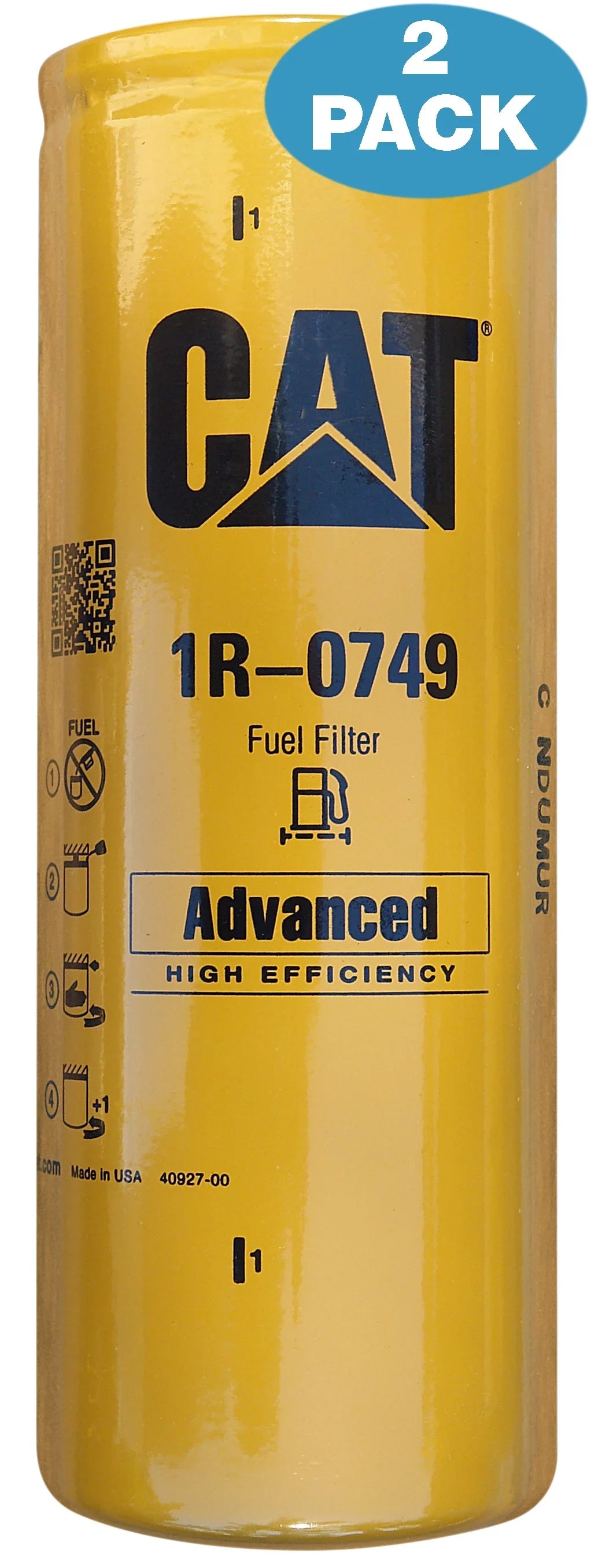 Caterpillar Advanced Fuel 1R-0749 - 2 Filters Efficiency High Pack
