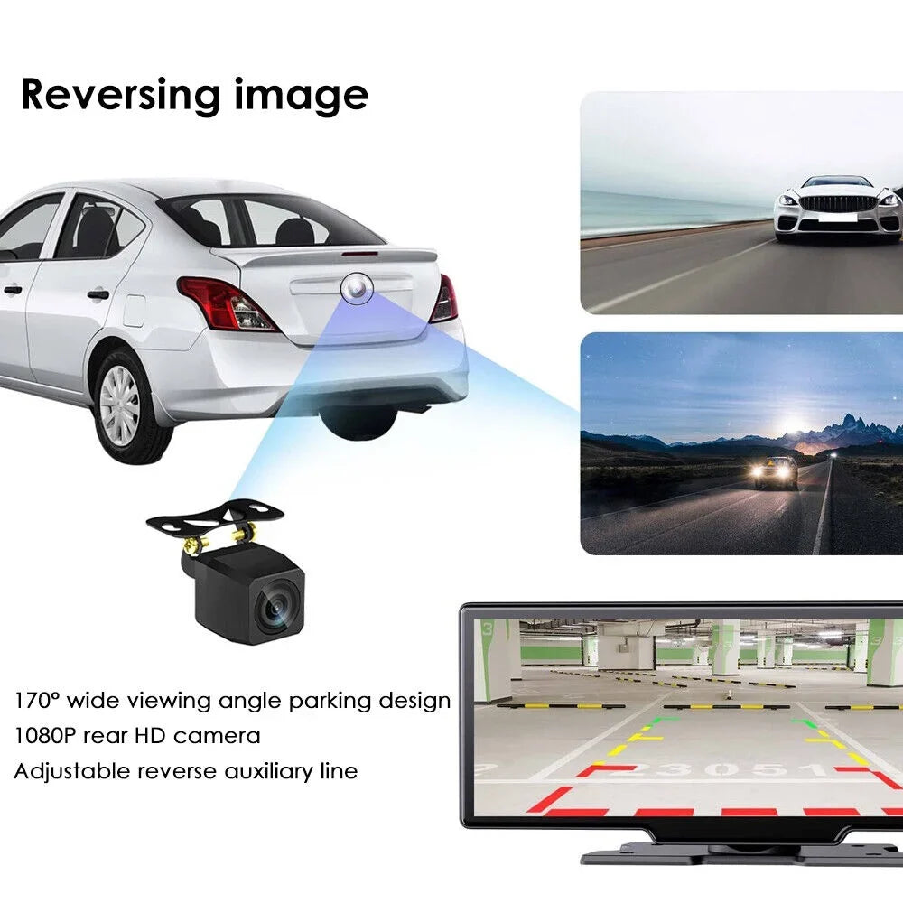 Dash Channel Wifi ". 2K Dual Camera 10.26'' Touch Auto Android DVR Jahy2Tech Wireless Screen Car