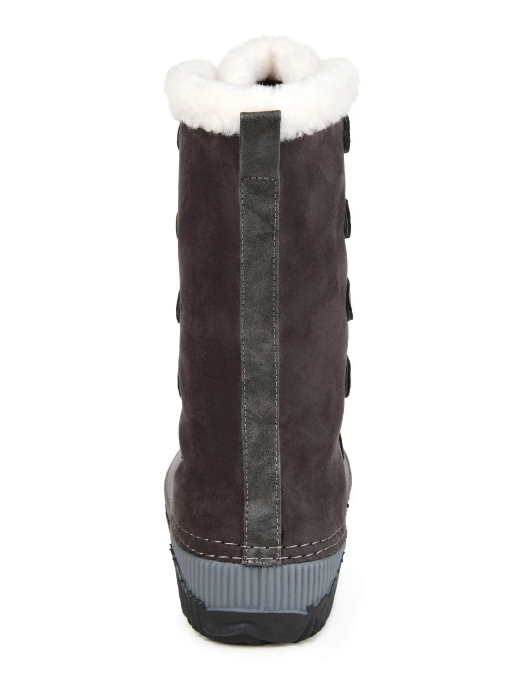 Blizzard 11 Gray Boots Snow Two-Toned JOURNEE Fleeced COLLECTION Womens Lace-Up Insulated Round Lined Waterproof Toe