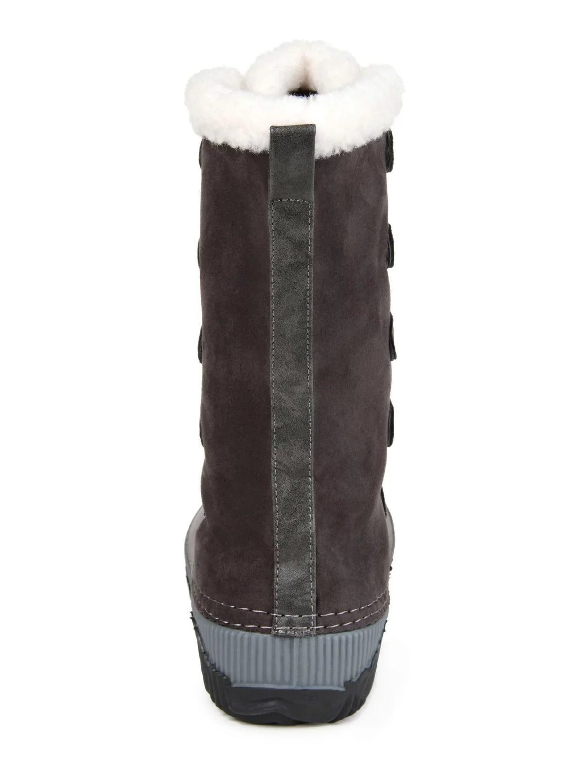 Blizzard 11 Gray Boots Snow Two-Toned JOURNEE Fleeced COLLECTION Womens Lace-Up Insulated Round Lined Waterproof Toe