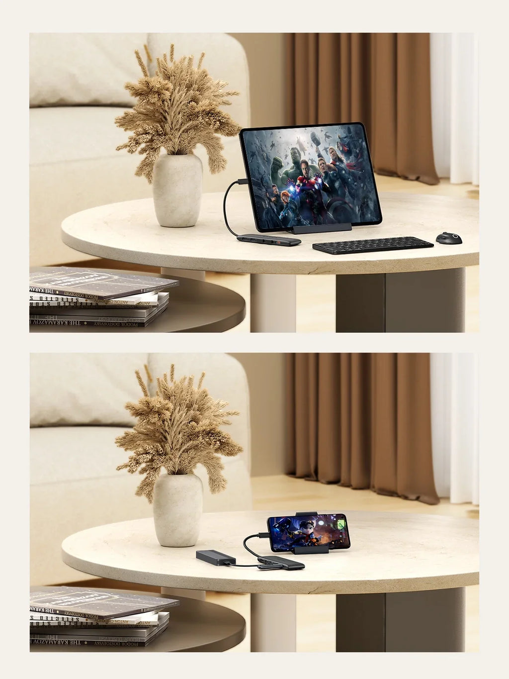 USB 3.1 Hub Gen Ports Outputs 2 USB Adapter 4K 2 C Lemorele with USB HDMI 3.0 10-in-1 USB C 4