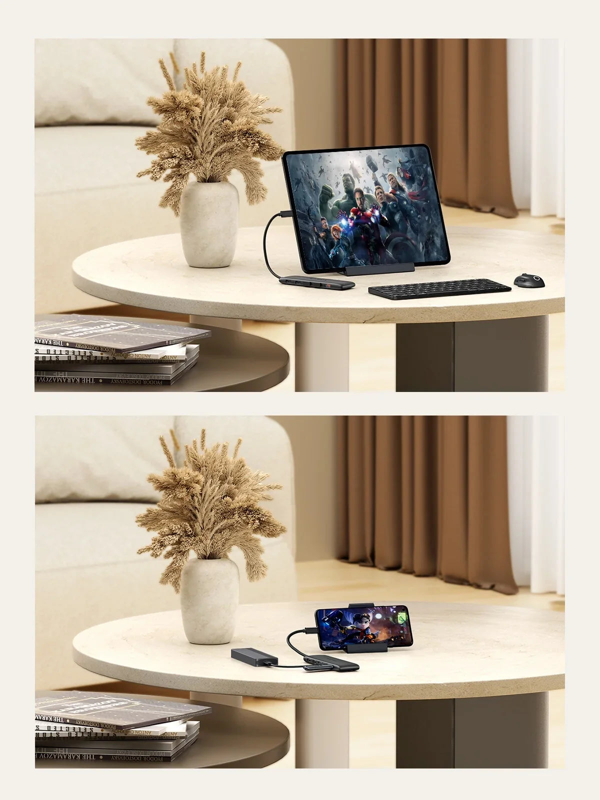 USB 3.1 Hub Gen Ports Outputs 2 USB Adapter 4K 2 C Lemorele with USB HDMI 3.0 10-in-1 USB C 4