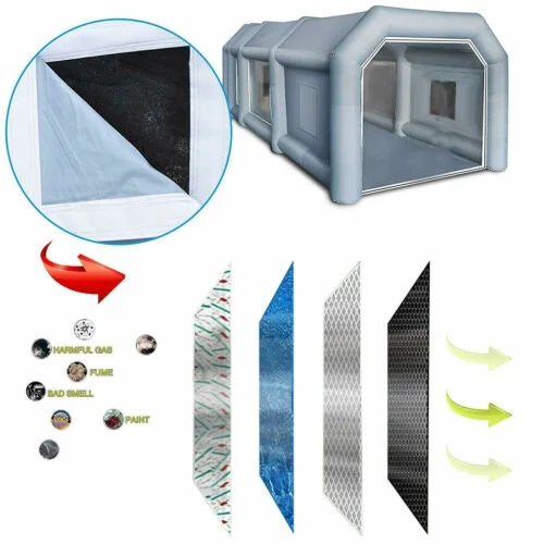 Inflatable 23x13x8FT Tent Portable Workstation Car Booth Paint Mobile Spray New