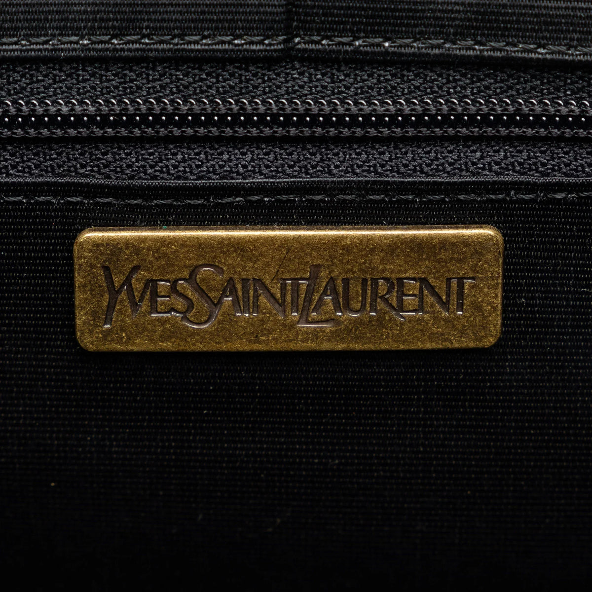Calf Authenticated (Good) Saint Unisex Laurent HandleBag Top Pre-Owned Black Yves Leather Handbag