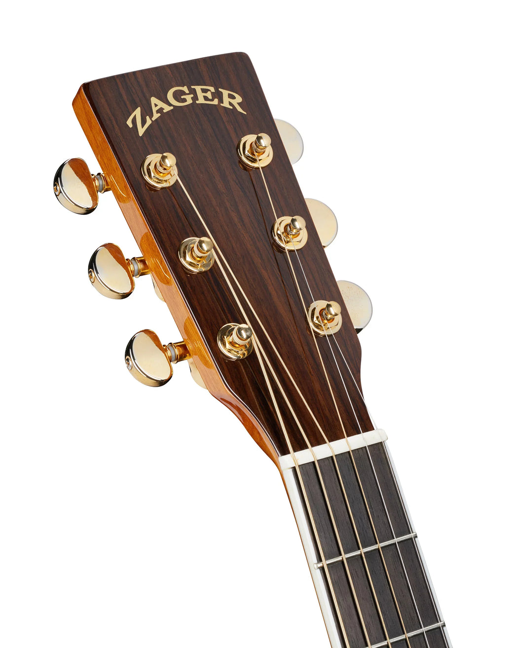 Guitar ZAD80 Solid dimension Natural Finish Acoustic "OM" Zager - Smaller Cedar/Rosewood