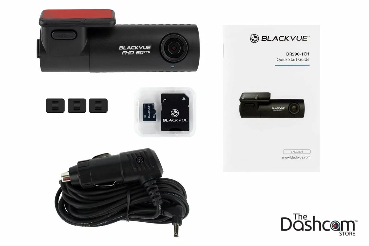 60fps 1080p Dashcam BlackVue Included Single-Lens Card Memory w/16GB DR590-1CH