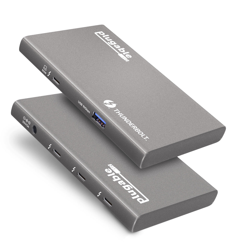 Adapter) with 4 5-in-1 Compatible with USB-C Macs Dual Charging, Thunderbolt 8K Hub Thunderbolt HDMI or Plugable USB4 60W 4 / Display, Thunderbolt (1x USB4 Single to 4K Windows and