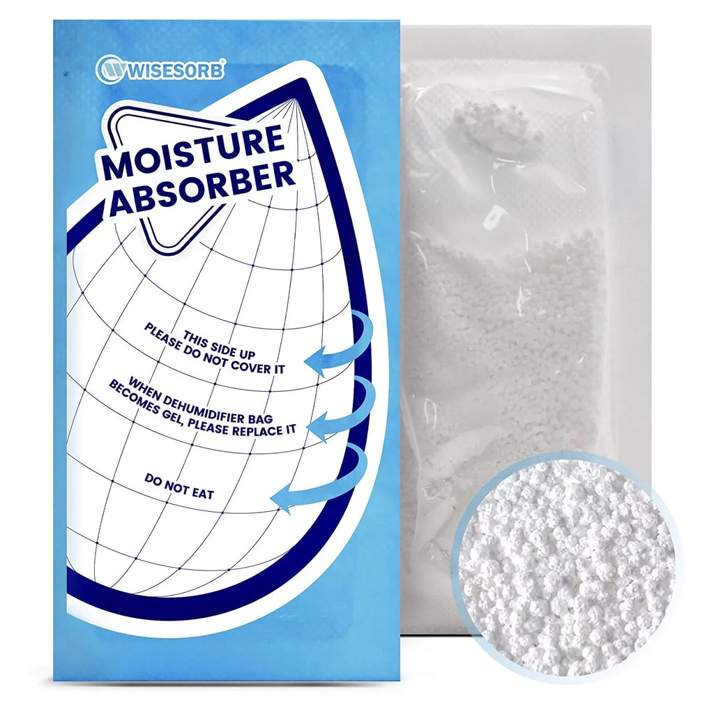 Closet 25 Absorbers, White for Basements, Humidity Bags Packing Wisesorb Tyvek Premium Perfect Moisture Granule Rvs, 30 Gram Dehumidifier Bathrooms, for Packs Packets