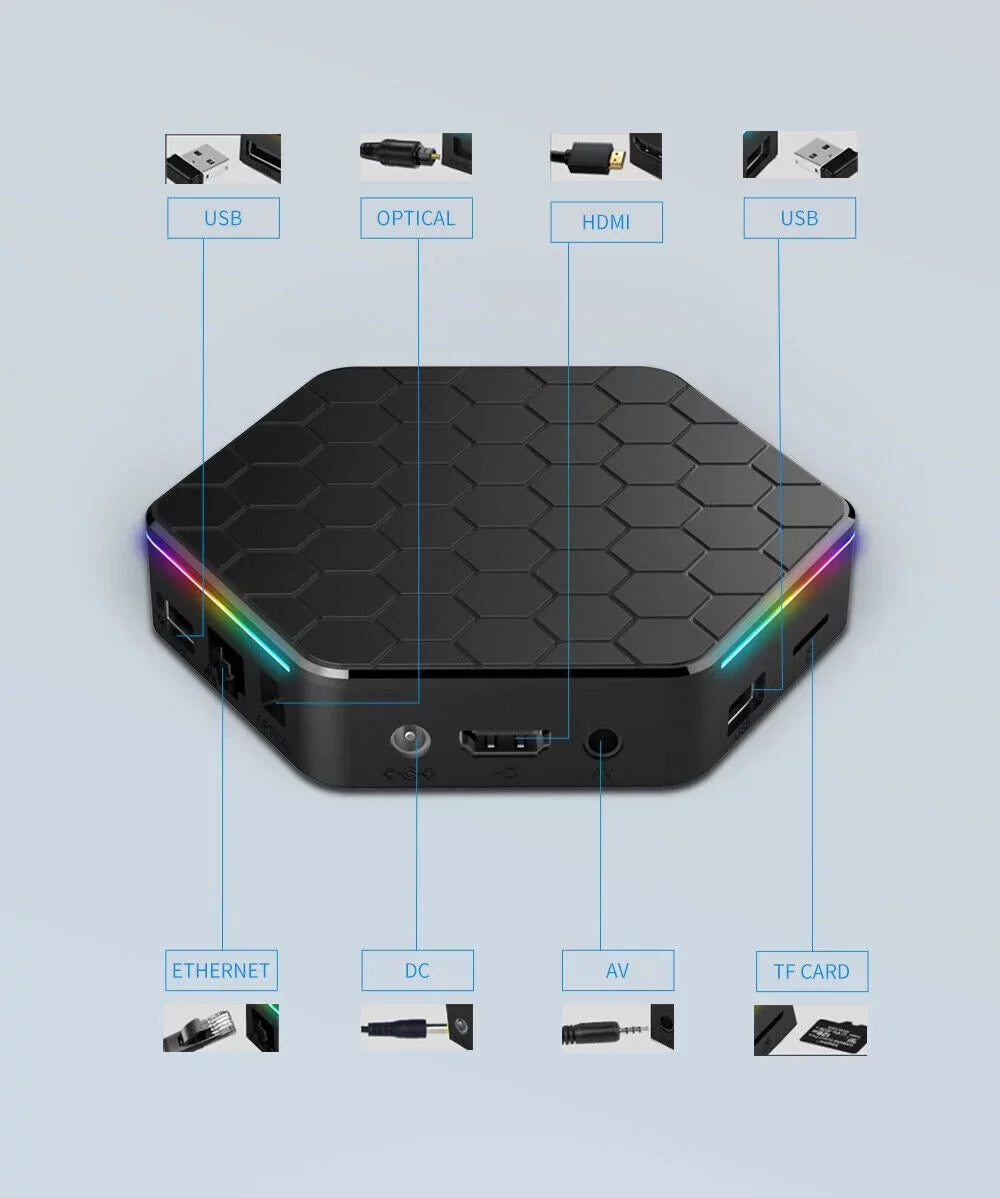 6K JahyShow Smart Stream Quad T95Z - Box TV Plus 4+128G Android Player, Core 12.0 HD