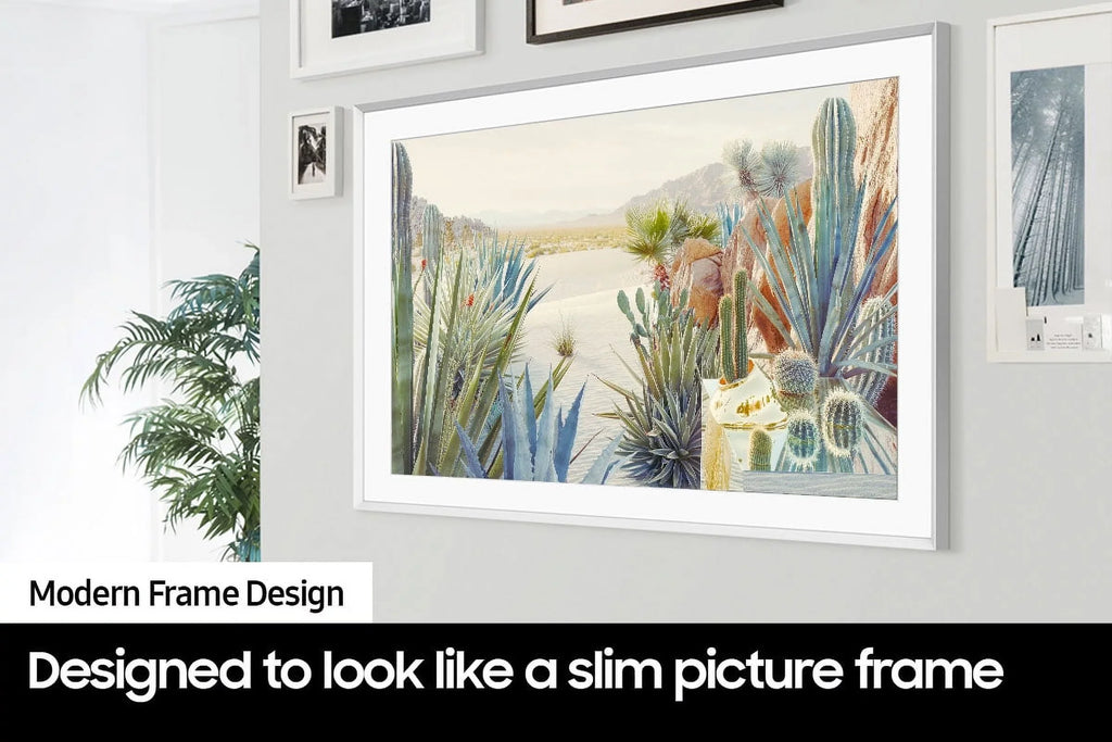 50" - with - Smart The 50-Inch Modern Series HDR Frame (2022) VG-SCFA50WTB TV The a Customizable Class White QLED Bezel Frame Quantum