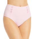 Pink, Shoshanna Ribbed Bikini Medium Bottoms, High Waist