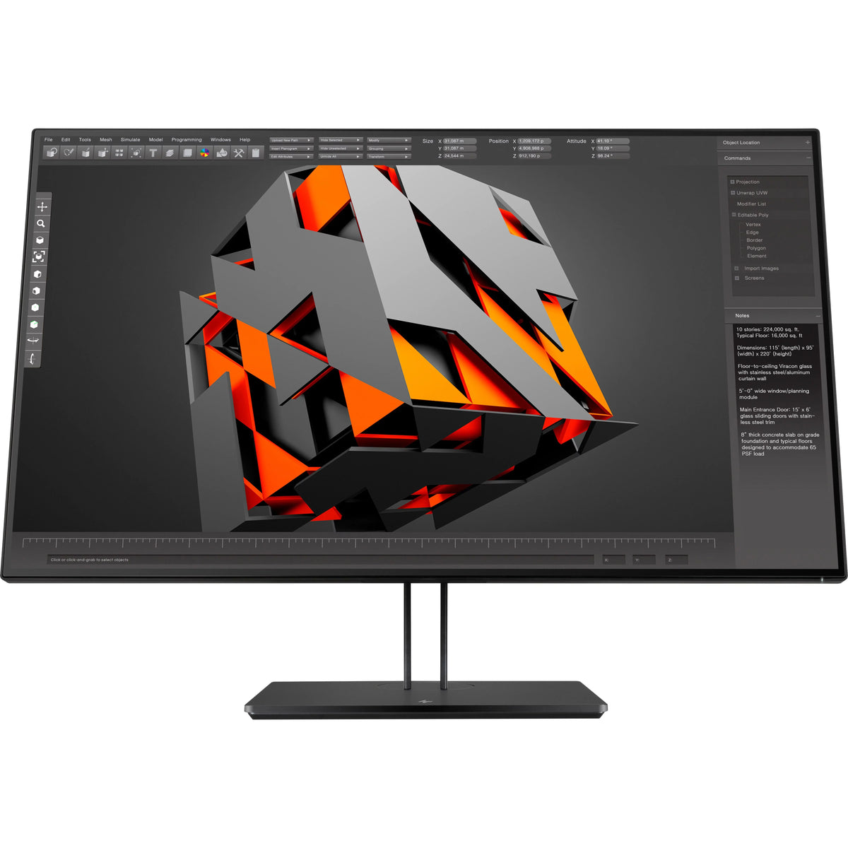 Monitor, UHD Business 16:9, Class 4K 31" Black HP Z32 LCD