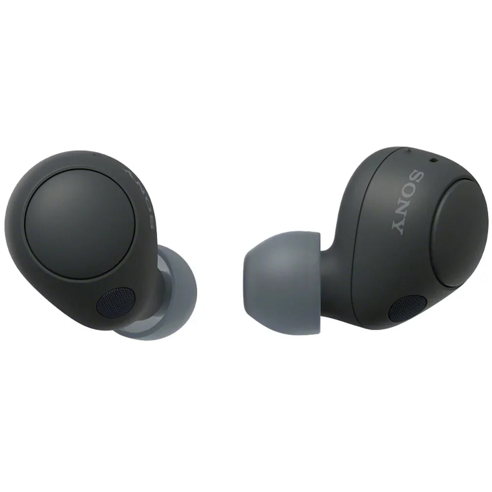 WF-C700N and Mic liquid Box IPX4 Earbud with Wireless Headphones Truly Bluetooth Resistance, in-Ear Noise Open Canceling Black