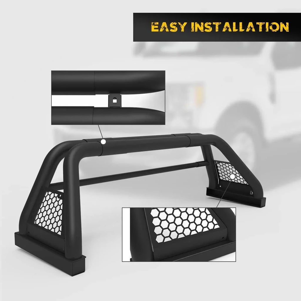 62.9-74.7" Ranger Bar 2019-2023 Rack Chase For Adjustable Sport Bed Truck Fit Roll Bar