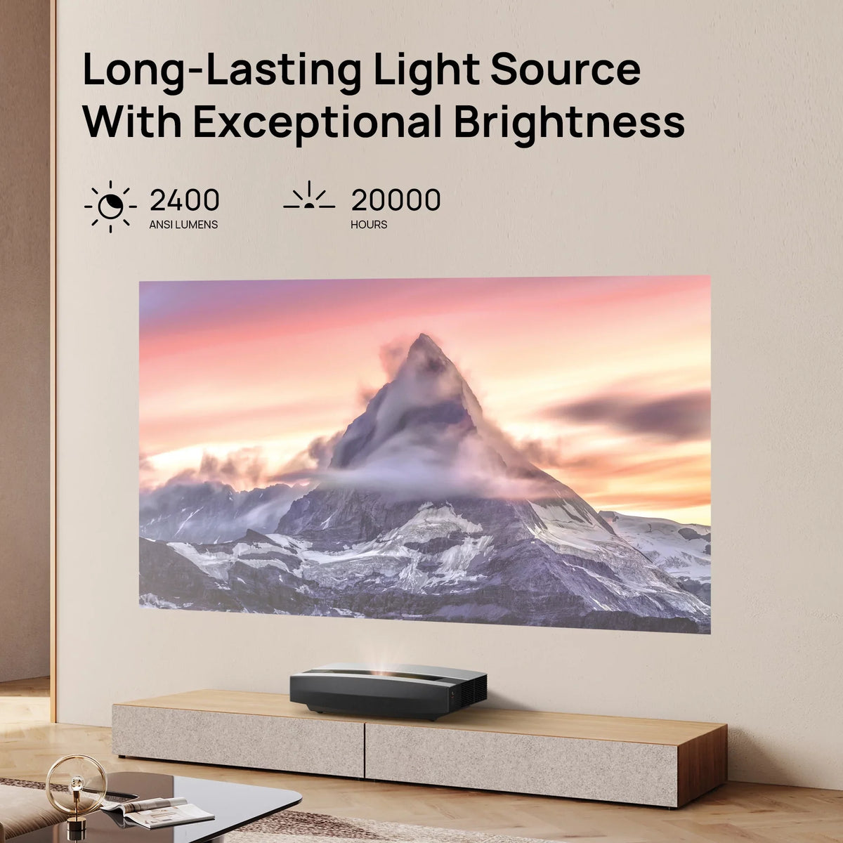 Harman Speakers, Throw Android Short Ultra 4K TV Laser AURA OS XGIMI with Projector Kardon