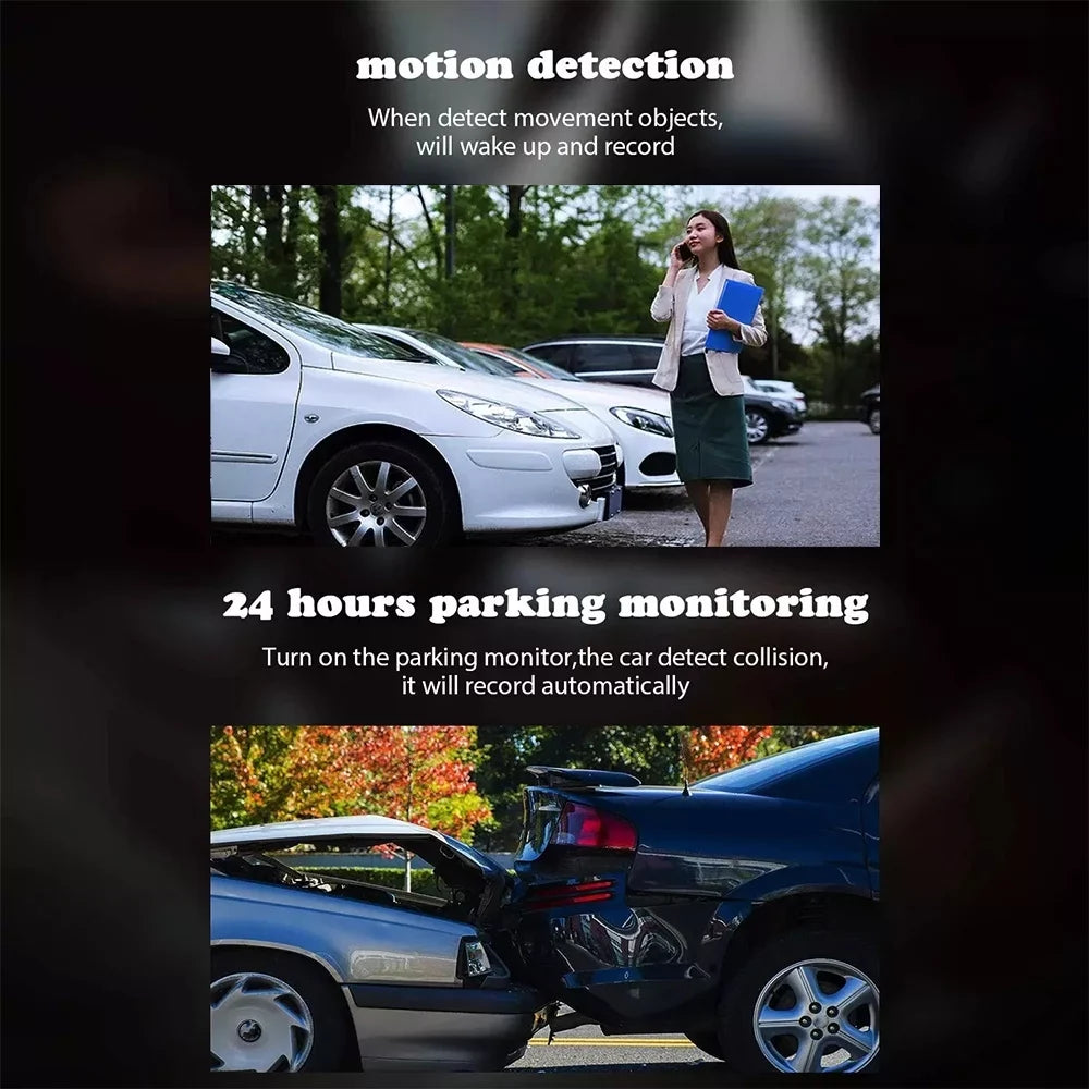 FIEWESEY Driving Speed Cam Mode, Dash Dash Dash Inside, Parking and Loop Recording WiFi Cam with Camera 1080P Recorder Front GPS and Dual