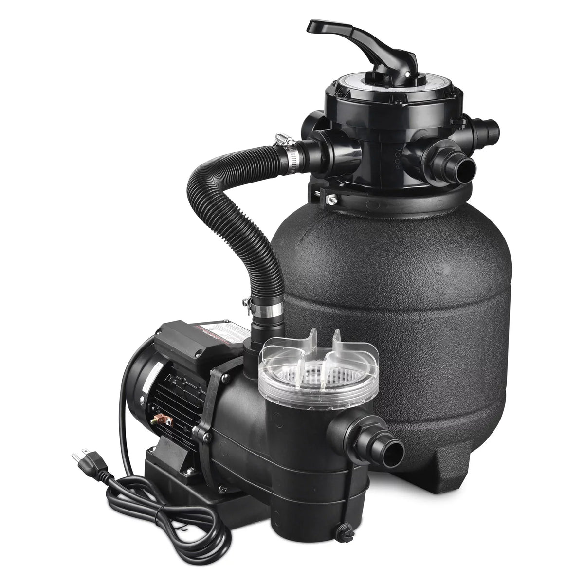 Valve Sand 3/4HP Ground Pump Yescom 12" Pool Above Filter w/ Strainer 4-Way 2640GPH for