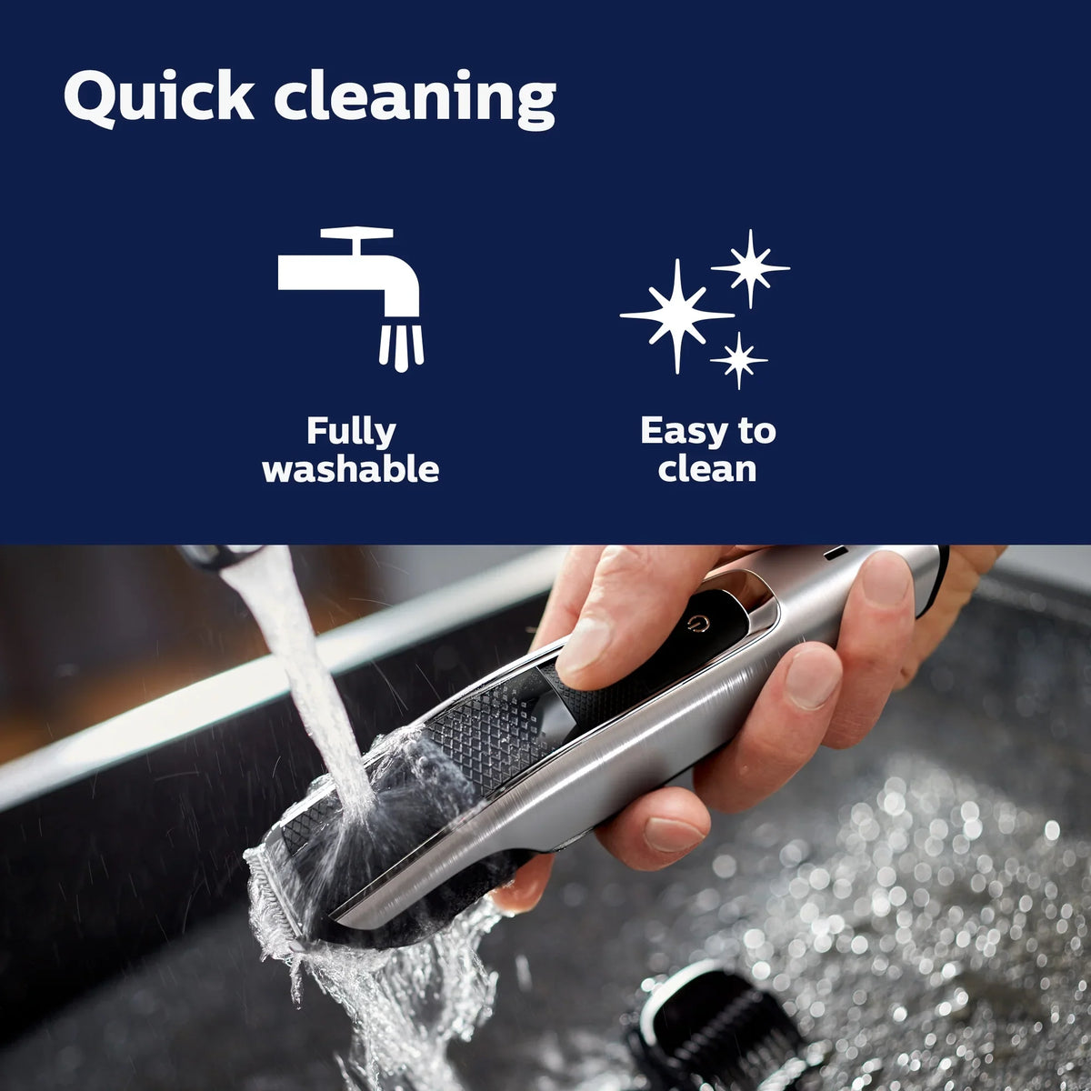 One - Cordless, Philips Pass Beard Hair Norelco Feature Clipper Hair Trimmer Beard Blade and Clean Electric, Trimmer Oil and No with Series BT5502/40 Washable - Needed Clipper For Easy 5000,