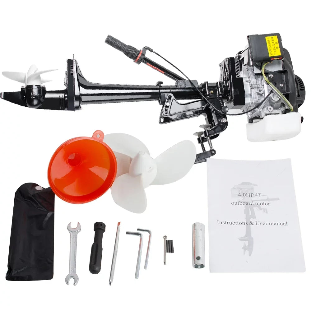 Engine System HP 55CC 4 Cooling Machine Air Stroke Outboard Boat Motor 3.6 With