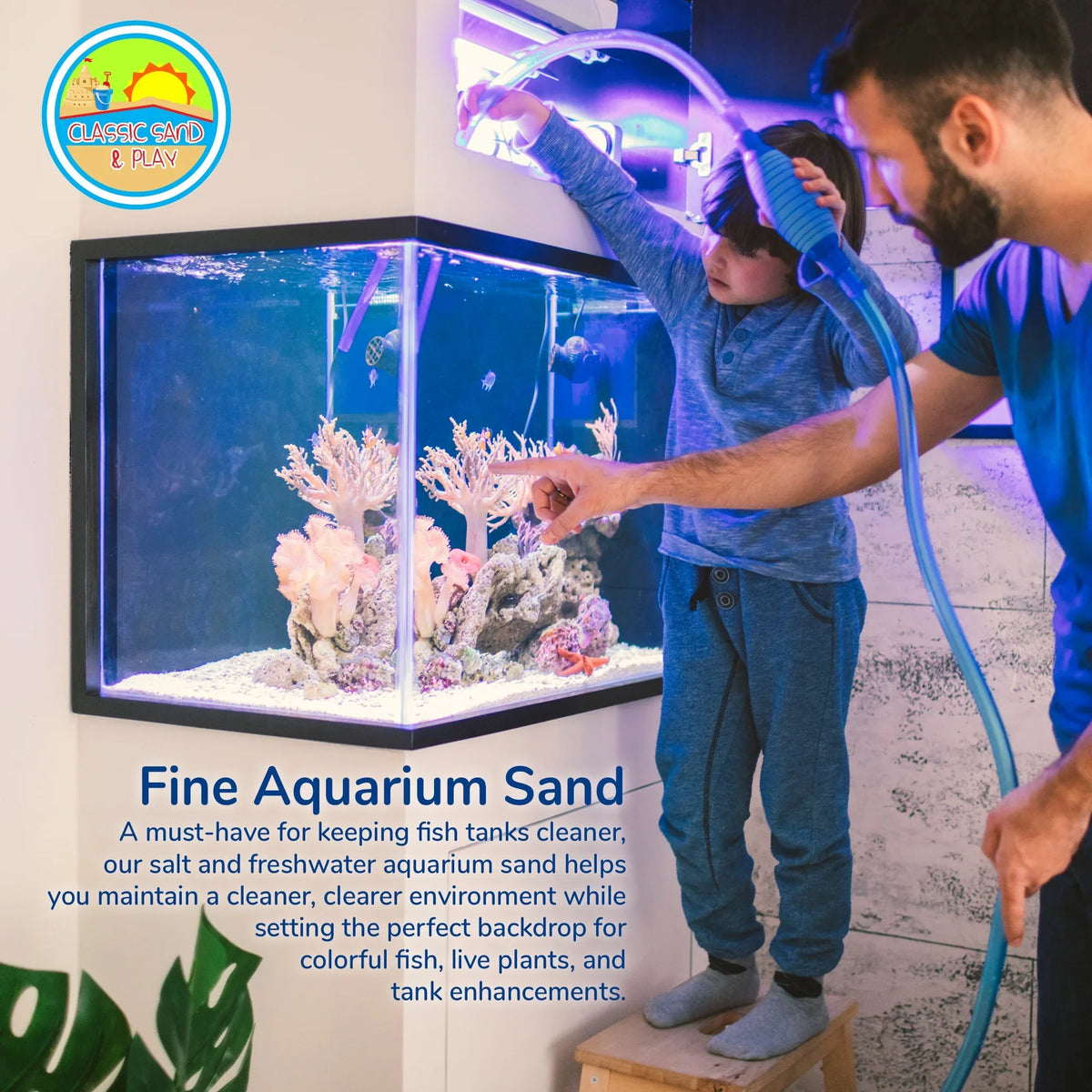 Aquarium & lb. 40 and Tanks, Freshwater for SAND Sand Yellow Natural CLASSIC PLAY Saltwater