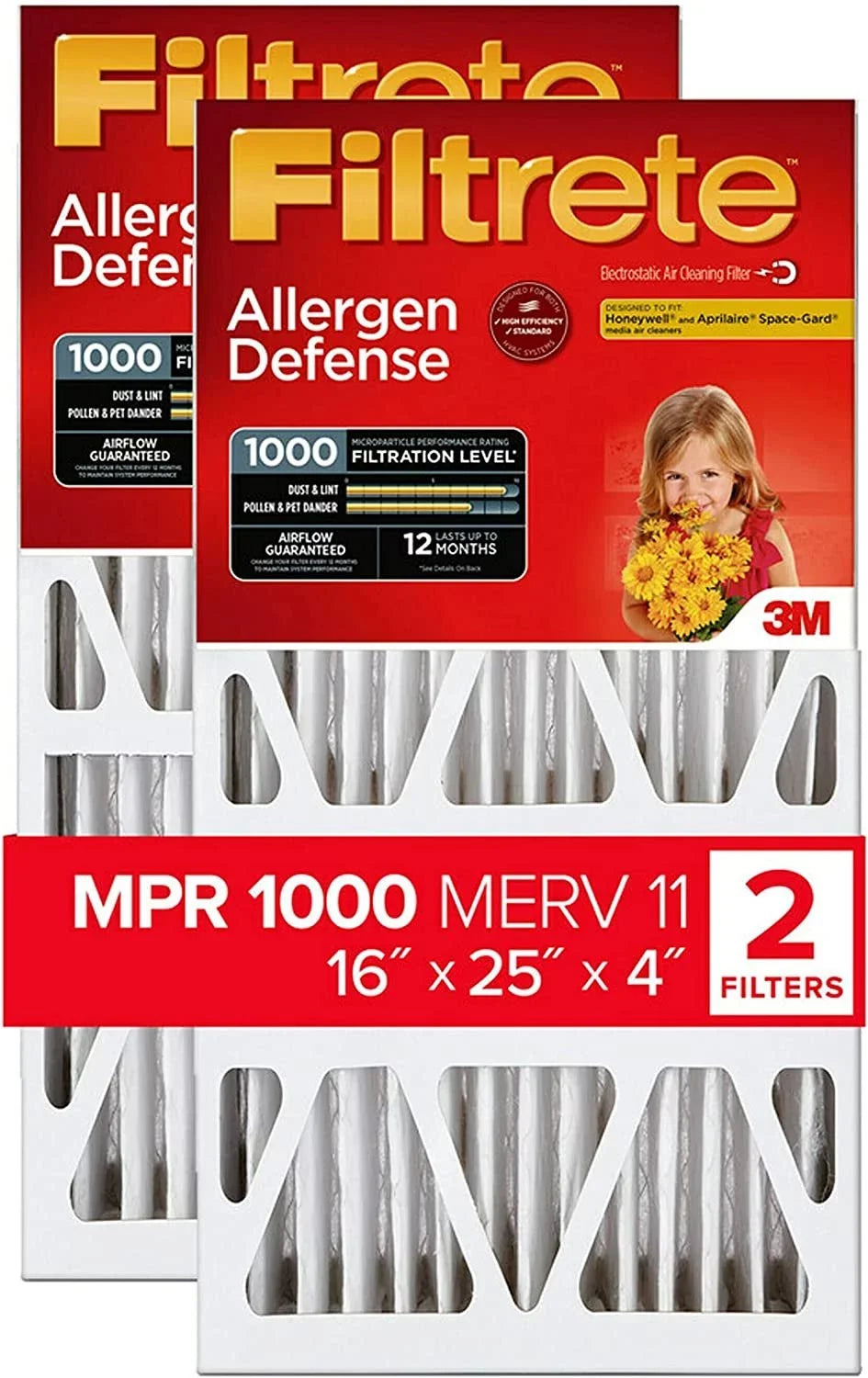 Filtrete x Pleat, 15.88 24.56 Defense MPR DP, 4.31 dimensions Allergen Furnace x Filter, 1000 actual AC 16x25x4, Deep Micro 2-Pack Air