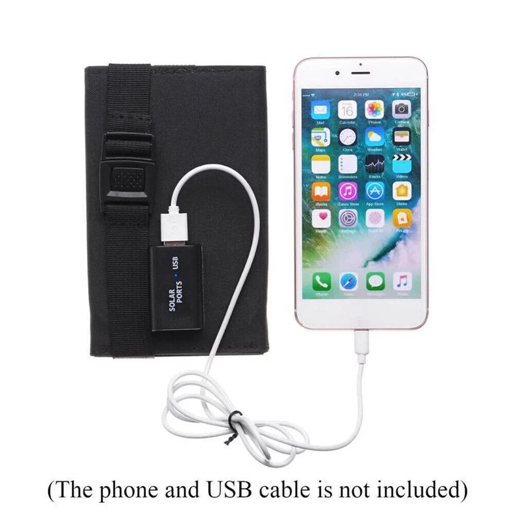 iPhone, Laptop, Suitable for Station, Solar for Camping Suitable exterior Travel Portable USB MDHAND Foldable Port, 80W RV Panel Power Caravan Ipad,