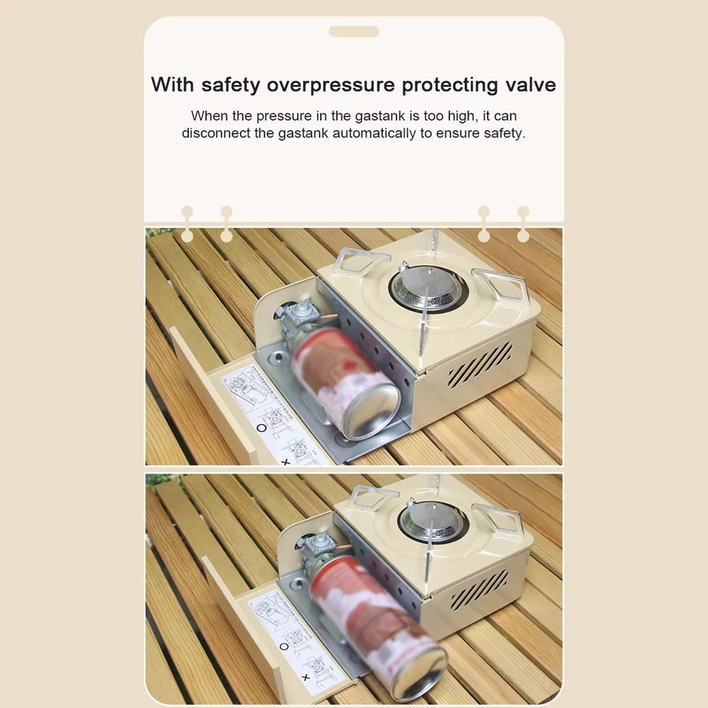 TAKU Cassette with Stove for Camping for Perfect MURANO Portable Piezo Stove Butanes Ignition - 2500W Cooking,