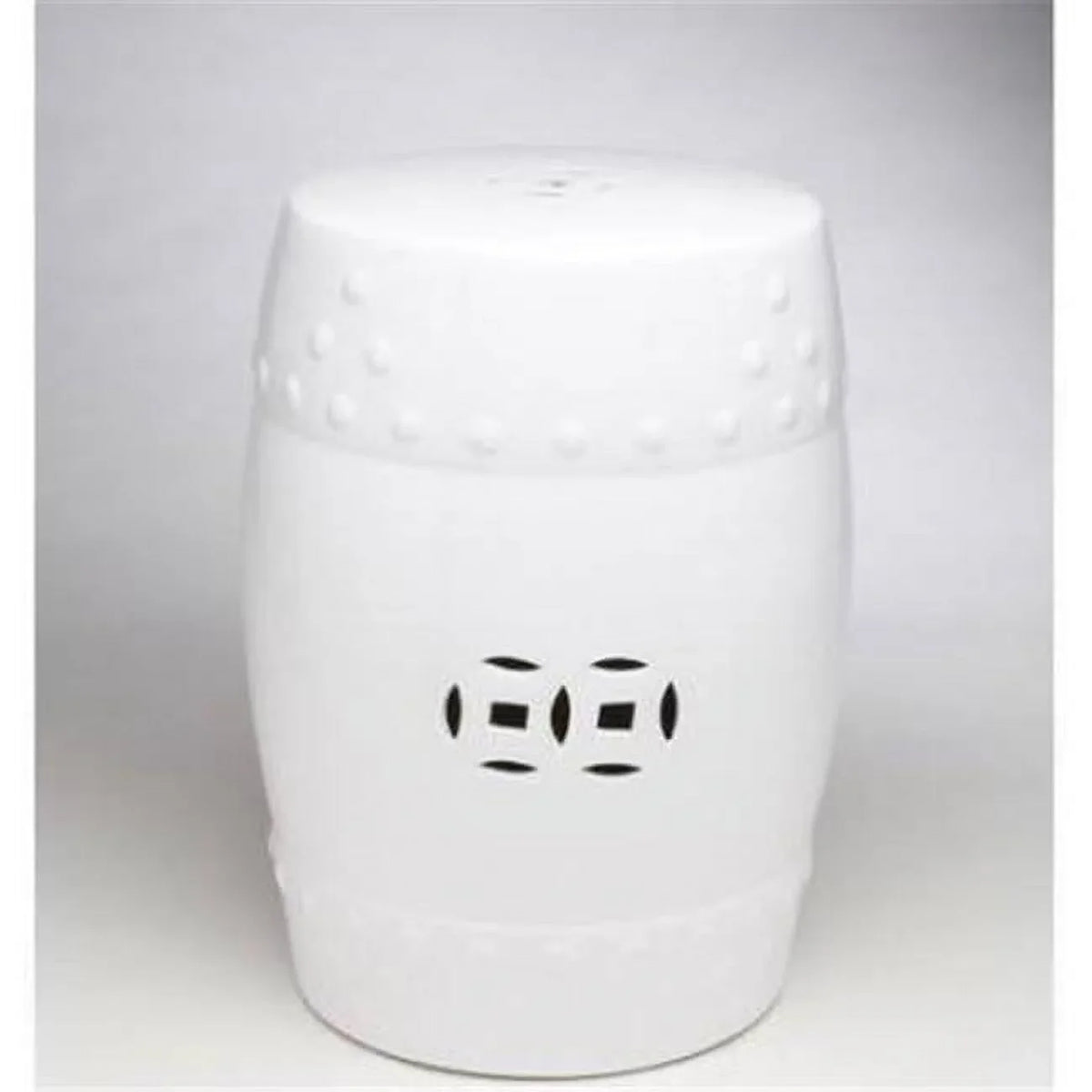 Stool 18 in. Drum White