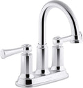 Faucet, Bathroom Polished Sink Kohler Chrome Center-Set 1.2GPM Aderlee