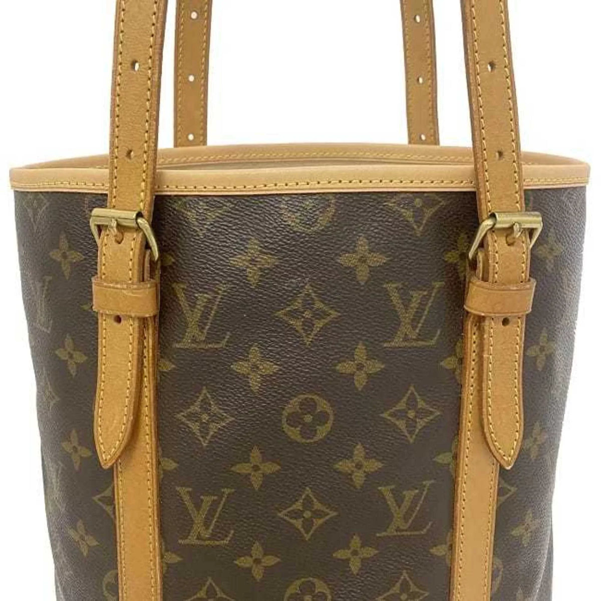 Leather Monogram VI0914 Women's Bucket Canvas Pre-Owned M42236 Brown Bag GM Nume (Fair)