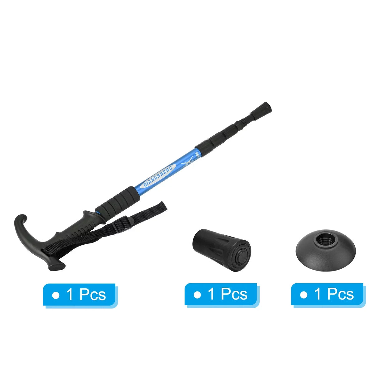 Blue Handle, Poles Telescopic Uxcell T 43 Pole Trekking Collapsible Inch Hiking