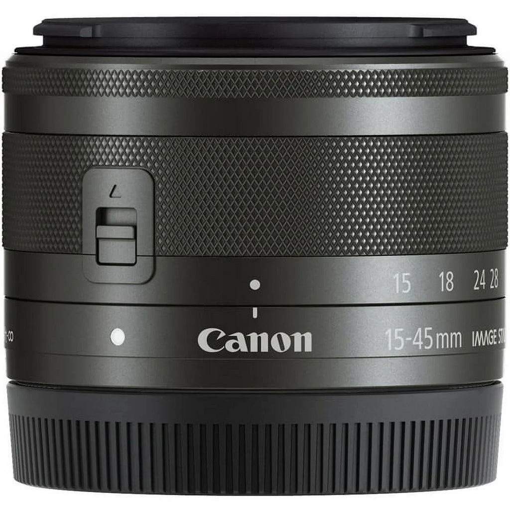 IS - STM 15-45mm Basic EF-M BuzzPhoto Canon f/3.5-6.3 Bundle Lens (Graphite)