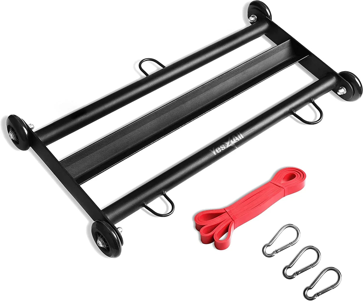 Wheels Booty Building,Black Glute Ham Glider, Yes4All Glute Gym Home Fitness, for Exercise Hamstring,