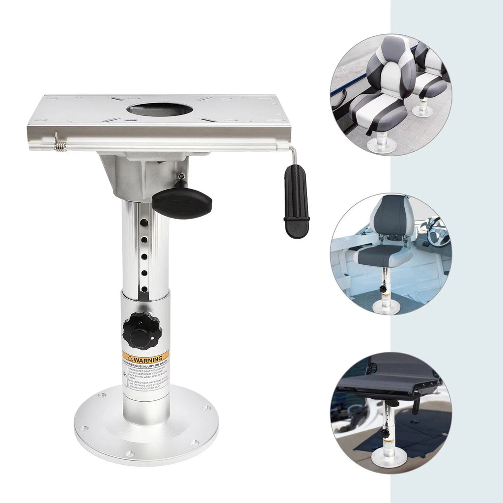 Boat Boat Chair Base Alloy with Seat Pedestal Aluminum Slide Adjustable Height