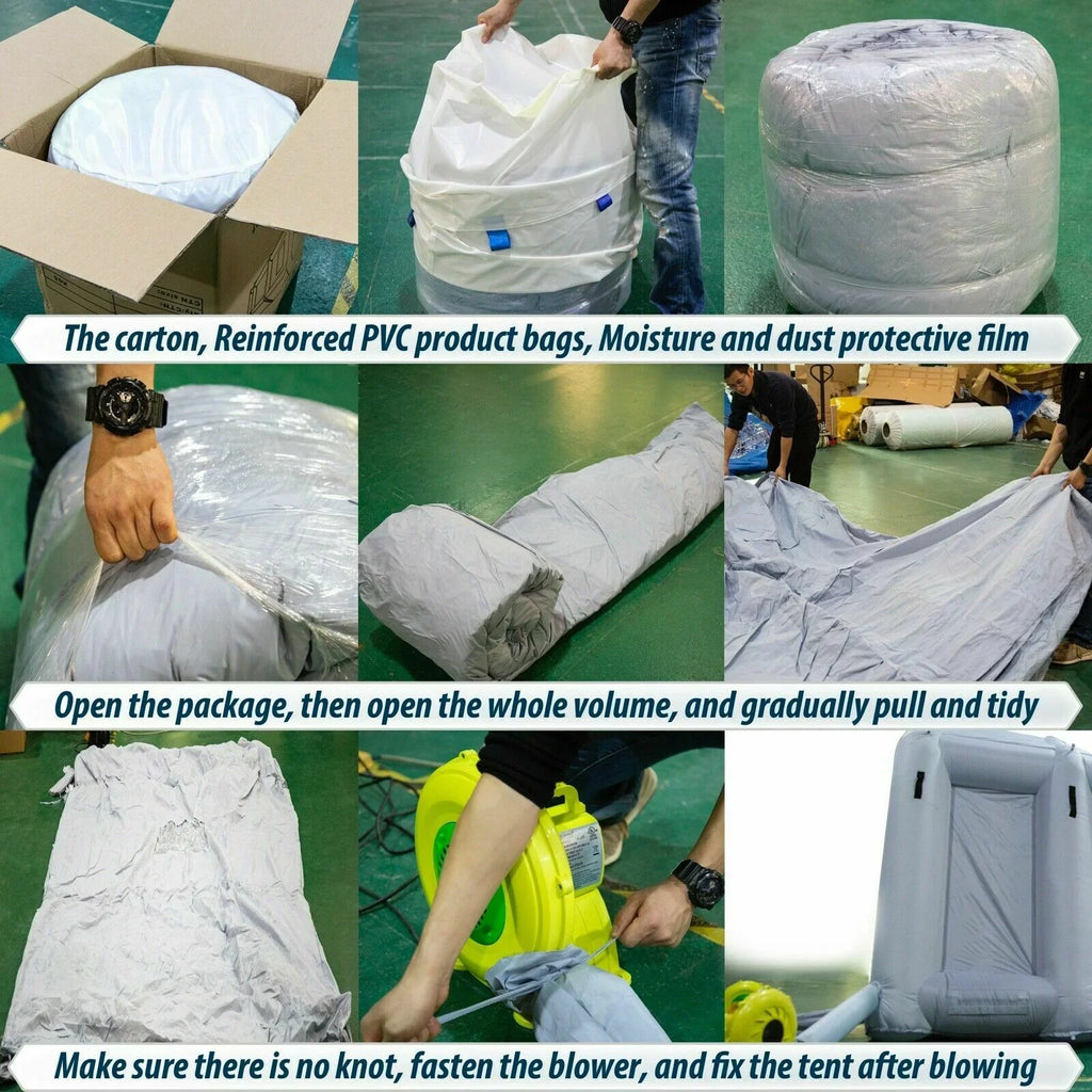 Inflatable 23x13x8FT Tent Portable Workstation Car Booth Paint Mobile Spray New