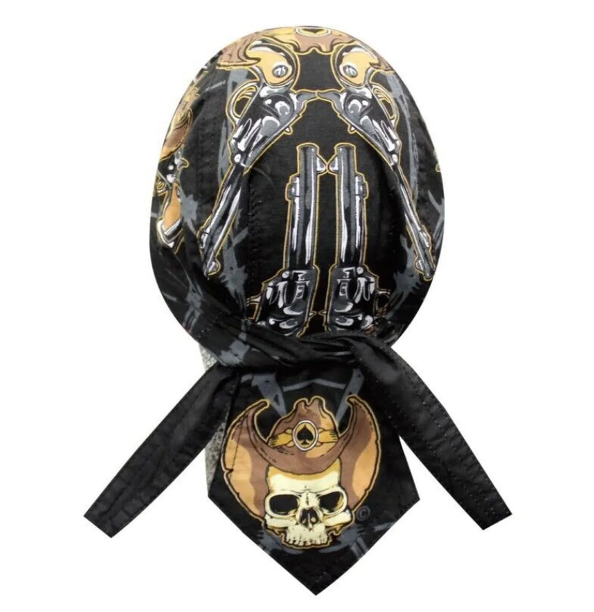Danbanna Biker Bandana Western Desperado DuRag Skull Doo Headwrap Deluxe Rag Cap