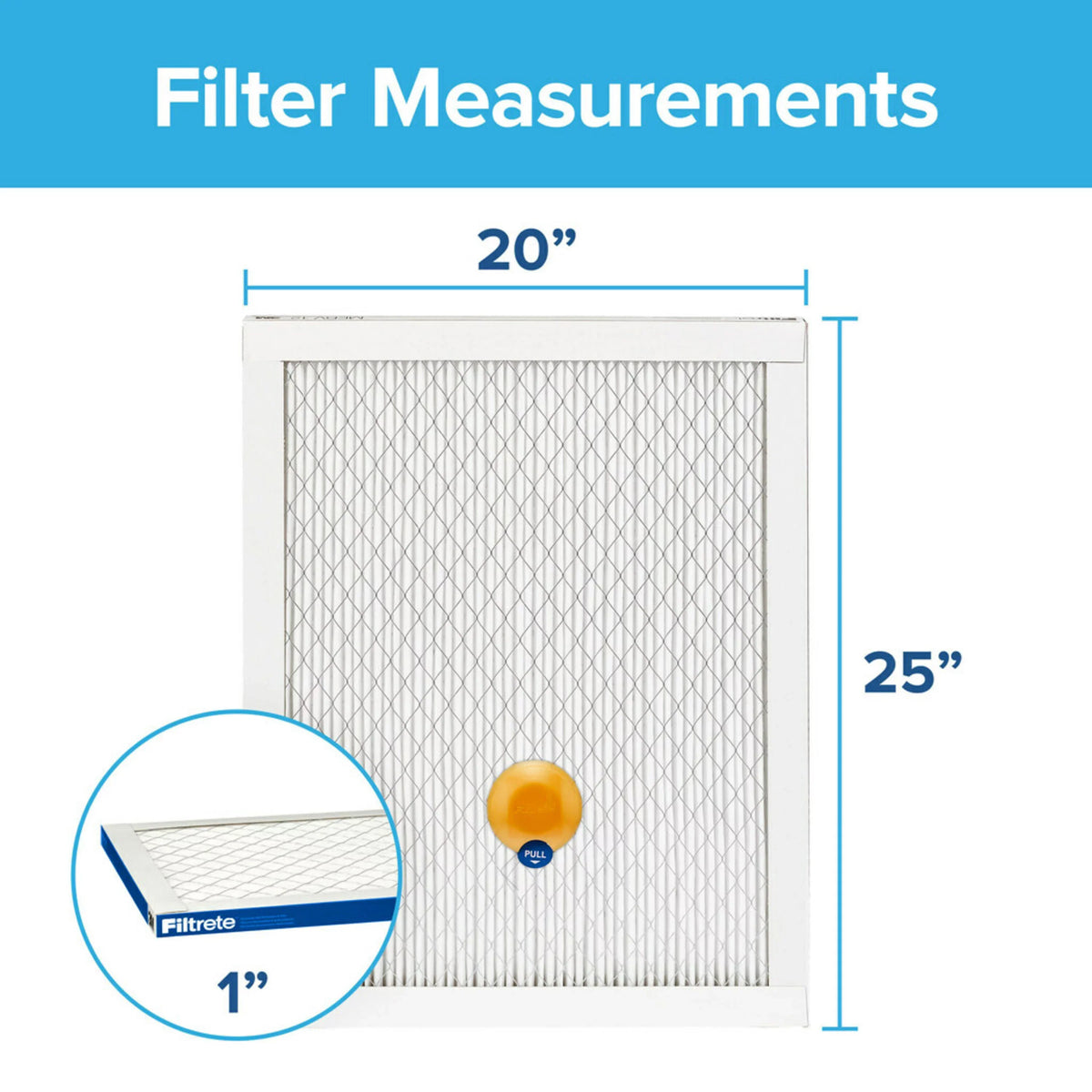 inch Furnace Filter, x 1 Filtrete HVAC 2200 x Filter and 1 MPR, 20 Allergen & Premium 25 Home Pollutants Smart Air