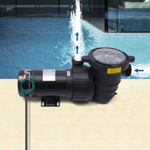 Pool Motor Filter Swimming Strainer 1.5HP 5547GPH Pump w/ Ground In/Above 41FT