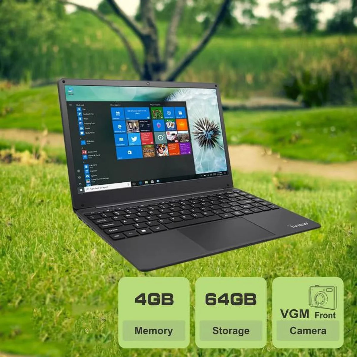 Dual 1430NB-14.1in 1080 High IPS Mouse and 4GB/64GB iView 1920x Core, Resolution, USB