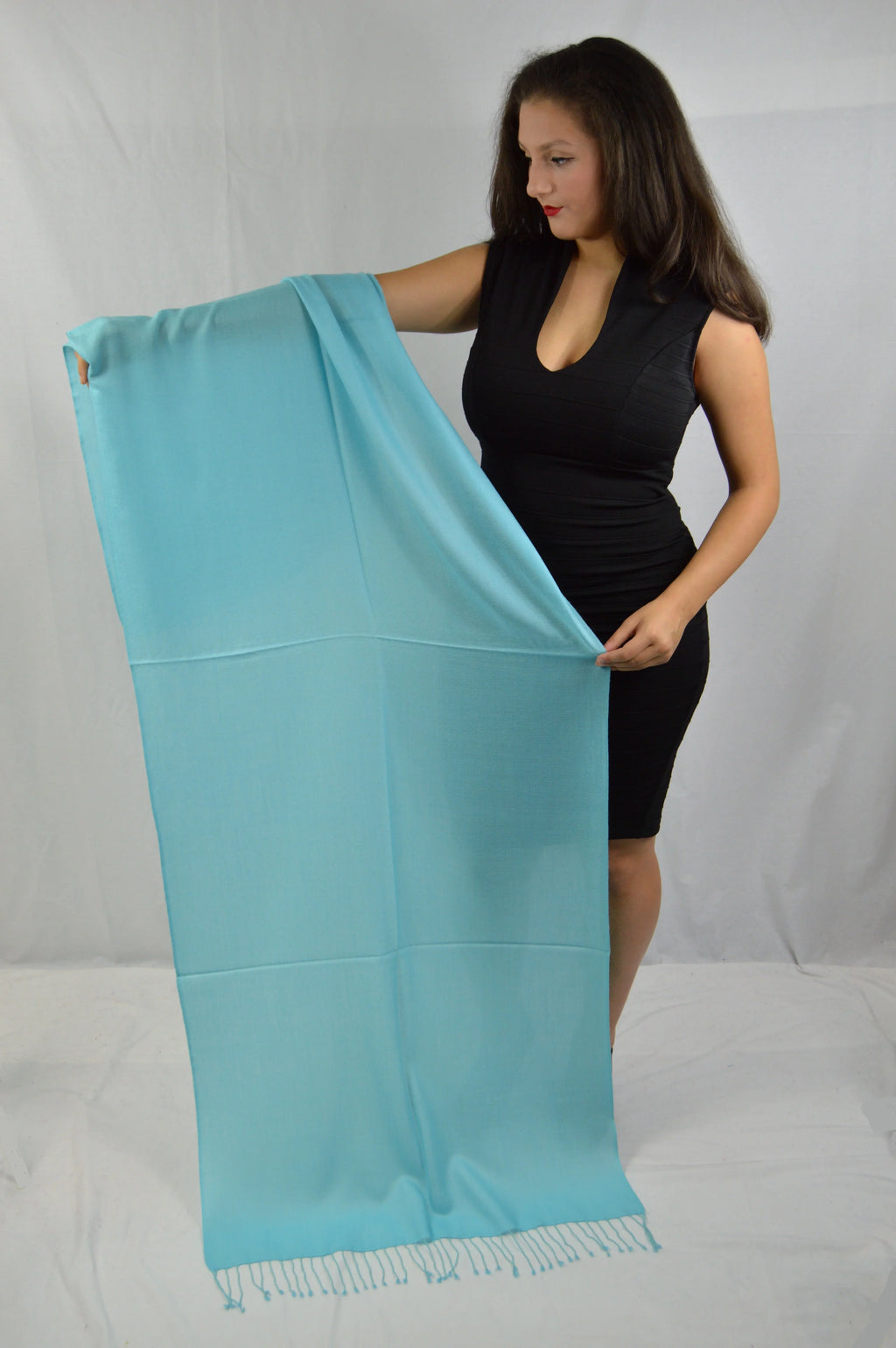 Shawl/Scarf/Scarves Shawl/Evening Shawl/Pashmina Shawl) Shawl/liquid Shawl/Light Shawl/Summer (Tiffany Pashmina Fancy weight Regular Shawl/Sheer Blue