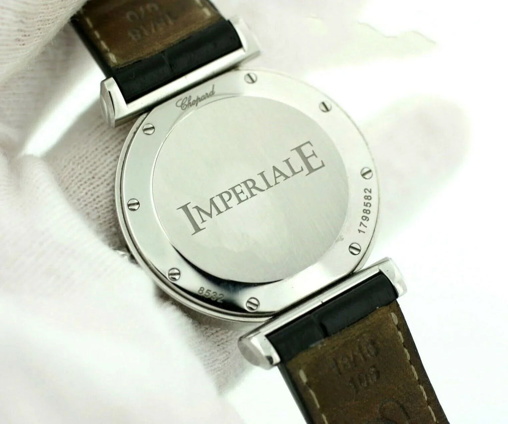 Quartz Black W/B/P ImperialE 36mm Leather Swiss Chopard Watch Steel Women's 8532