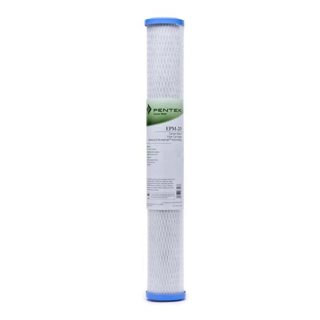 Microns 20" Cartridge, 10 EPM-20 Pentek Block 2-7/8", Filter Carbon x