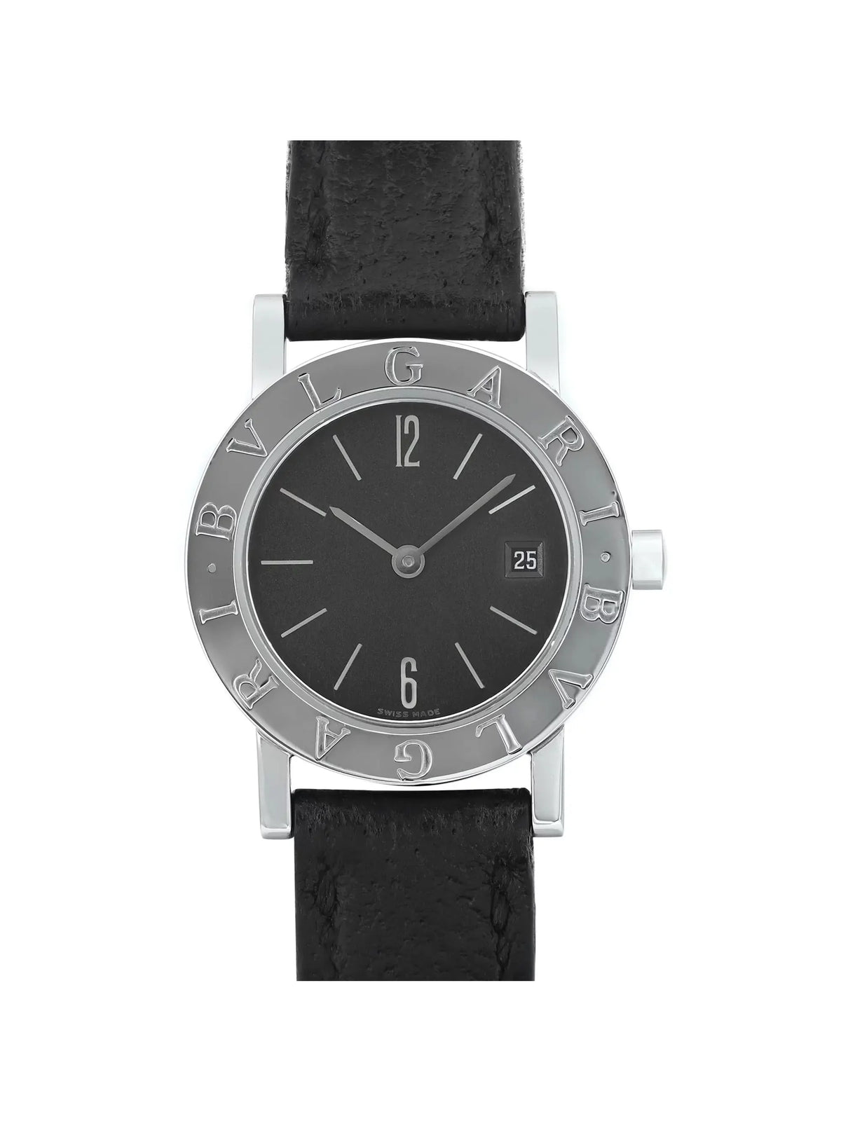 Bvlgari 26mm Dial Watch Steel Quartz Black SLD Bvlgari Ladies BB 26