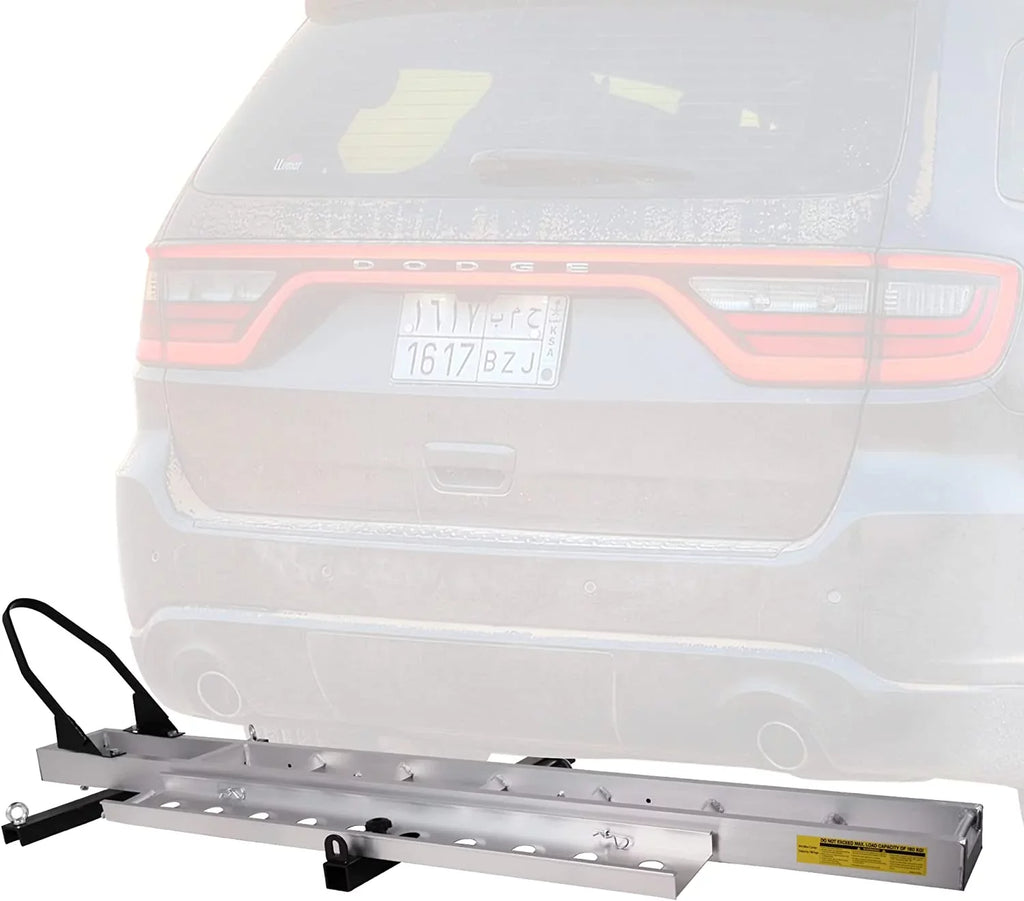 with Hauler Aluminum Trailer Carrier Scooter receiver Hitch Dirt Ramp, Hitch-Mounted Motorcycle Rack Bike 2" Motorcycle Loading Carrier