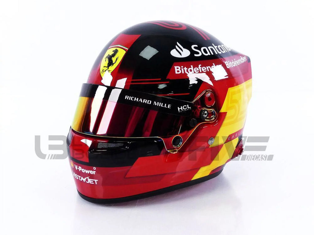 1/2 MINI Sainz HELMET CASQUE 2023 - Ferrari Jr F1 Carlos -